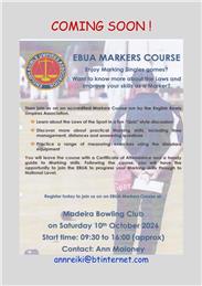 Upcoming Markers Certificated Course