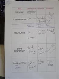 Commitee roles and other club positions update